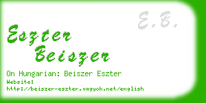 eszter beiszer business card